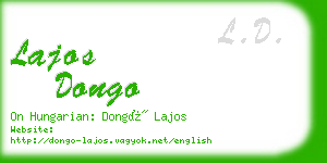 lajos dongo business card